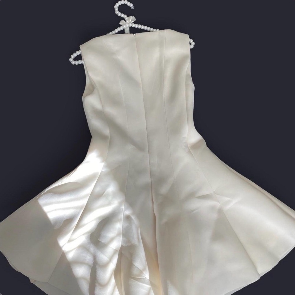 Fashion Nova Cream Pleated Mini Dress - Picture 2 of 2
